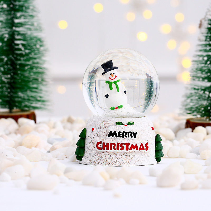 Wholesale Christmas Crystal Ball Luminous Resin Glass Ball Ornaments