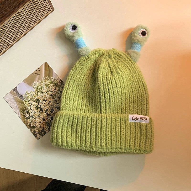 Wholesale Cute and Funny Frog Knitted Woolen Hat