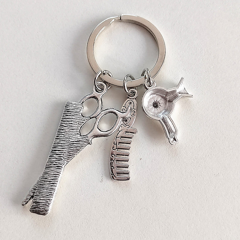 Wholesale Hair Dryer Scissors Daily Necessities Keychain