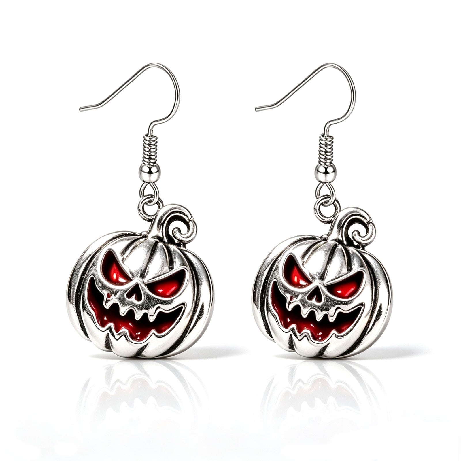 Wholesale Retro Gothic Horror Style  Earrings With Bat Skeleton  Ghost Design Zinc Alloy Enamel Jewelry Accessory For Boutique Resale