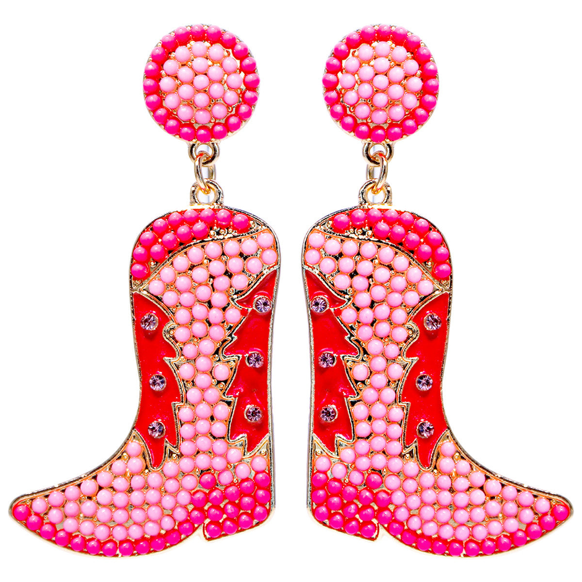 Wholesale Love Boots, Rice Bead Alloy Earrings