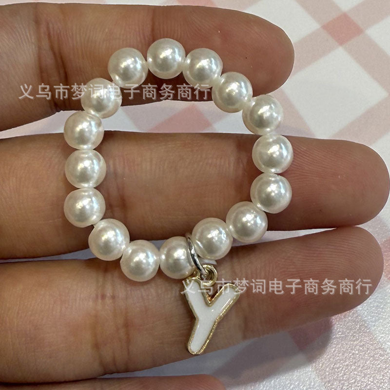 Wholesale 26 letter pearl necklace Doll Accessories