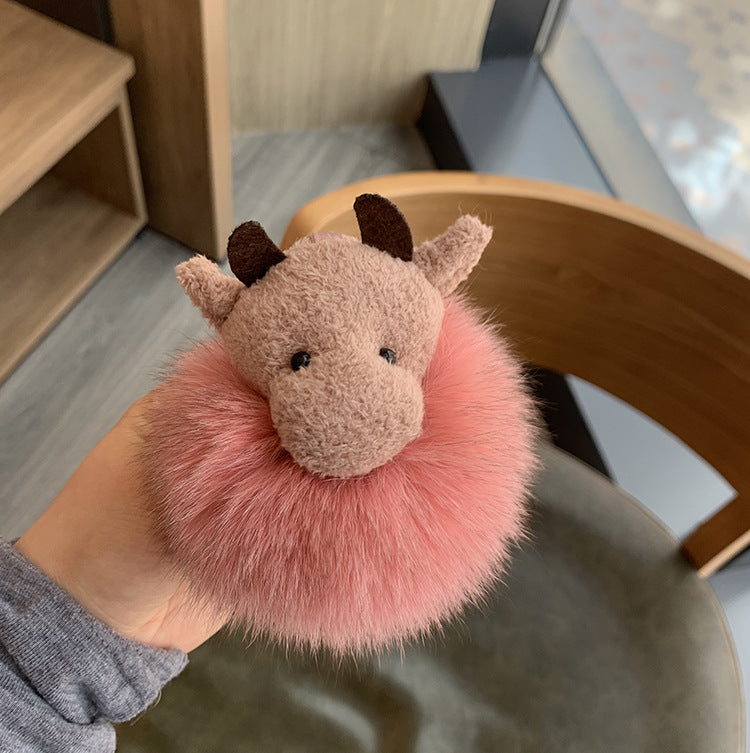 Wholesale Cute Cow Plush Keychain