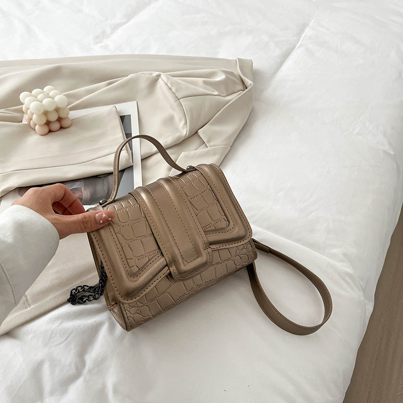 Wholesale Fashion Casual Chain Solid Color Hand-held Shoulder Crossbody Small Square Bag