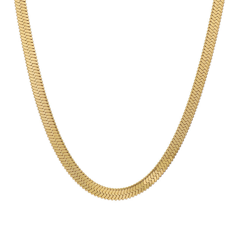 Wholesale Women's Gold Titanium Steel Chain Decoration Necklace