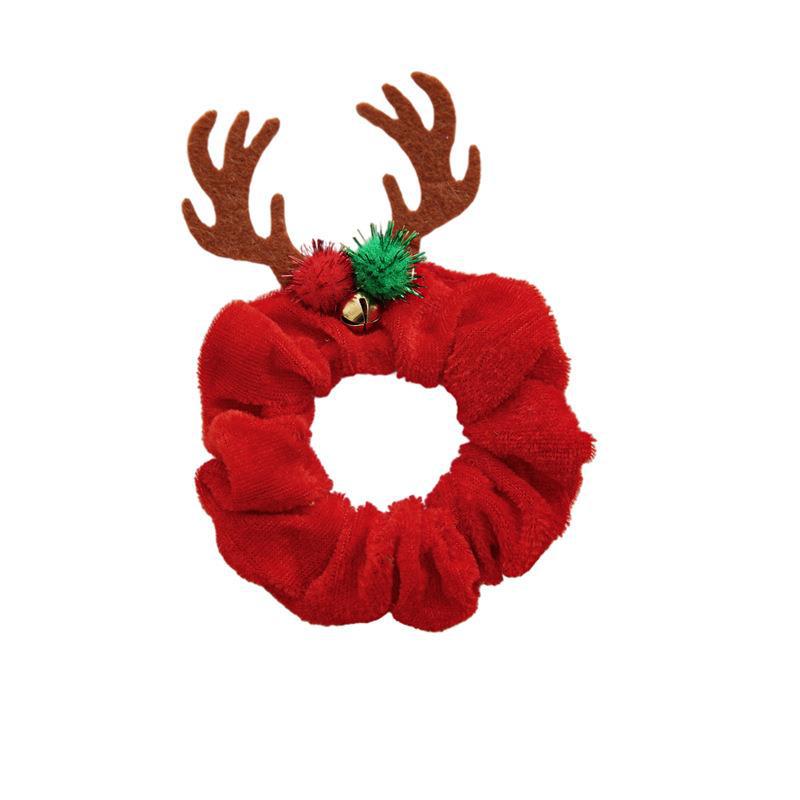 Wholesale Halloween Deer Horn Bat Funny Fleece Hair Scrunchies