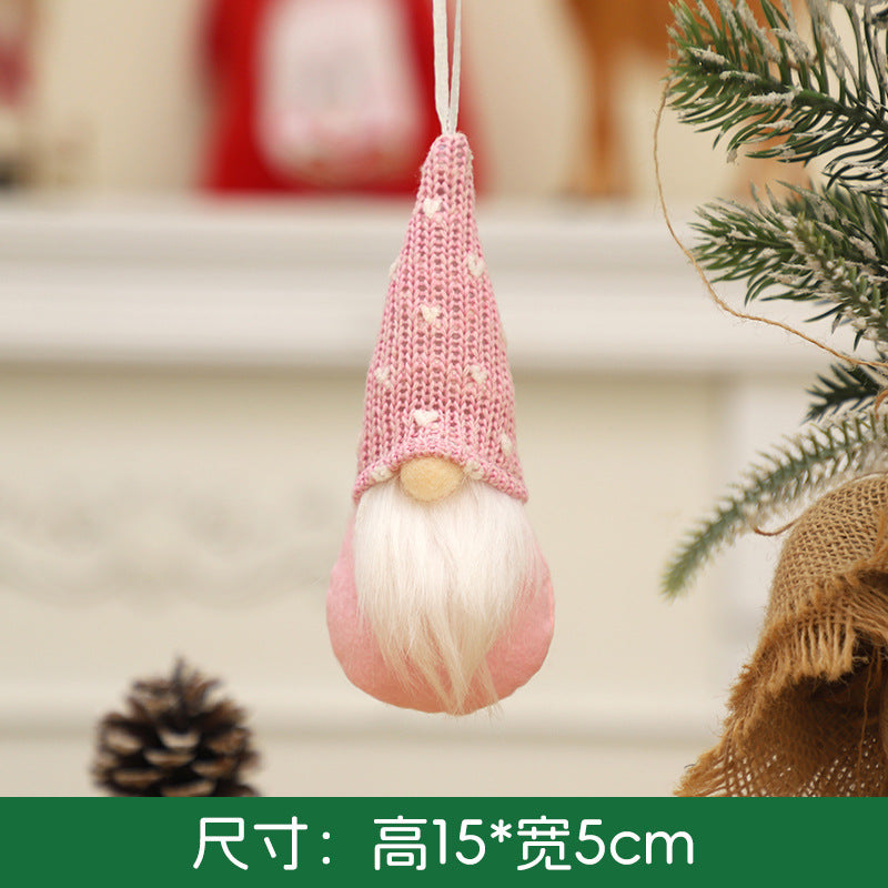 Wholesale Christmas Decoration Creative Knitted Small Doll Decoration