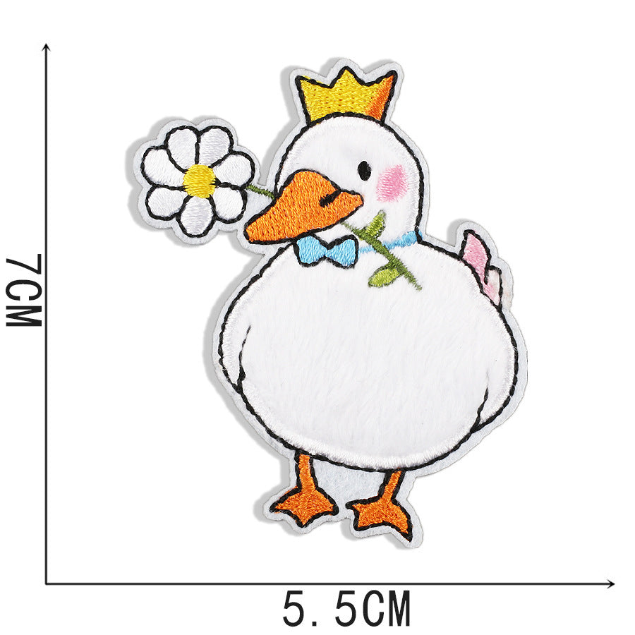 Wholesale Cute duck embroidered patch for children's clothes