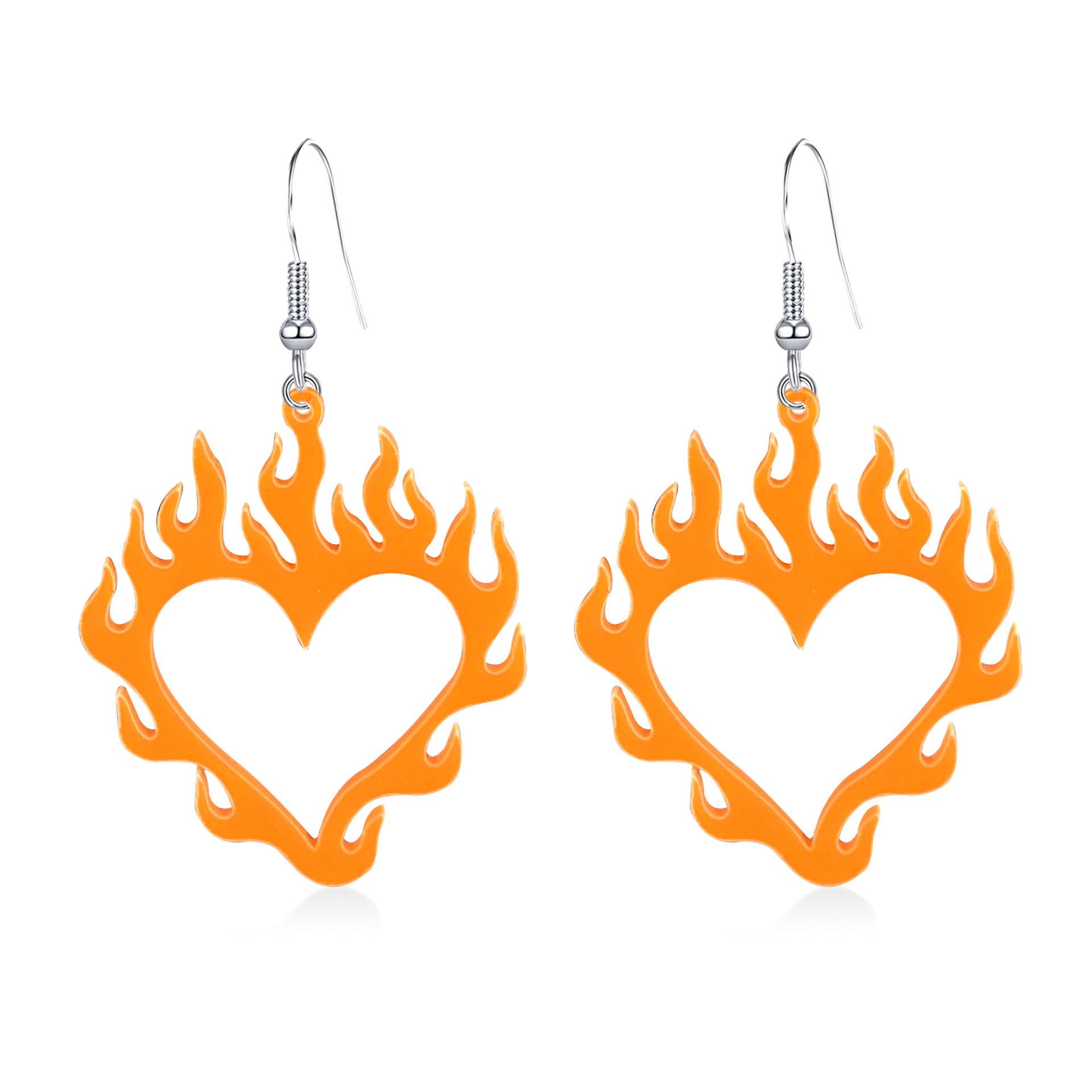 Wholesale Halloween Heart Flame Acrylic Earrings