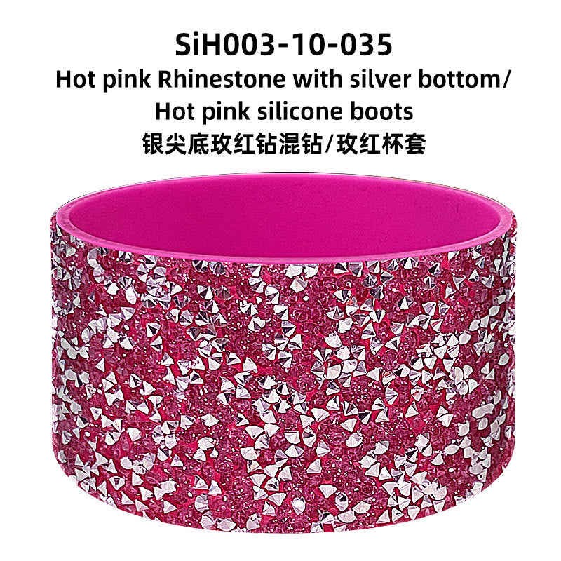 Wholesale New Diamond Silicone Ice Fighter Cup Sports Water Bottle Space Cup Cup Bottom Cover