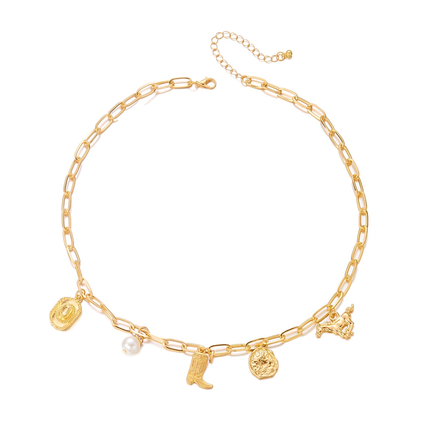 Wholesale Western-style cowboy hat  boots  horse  pearl necklace