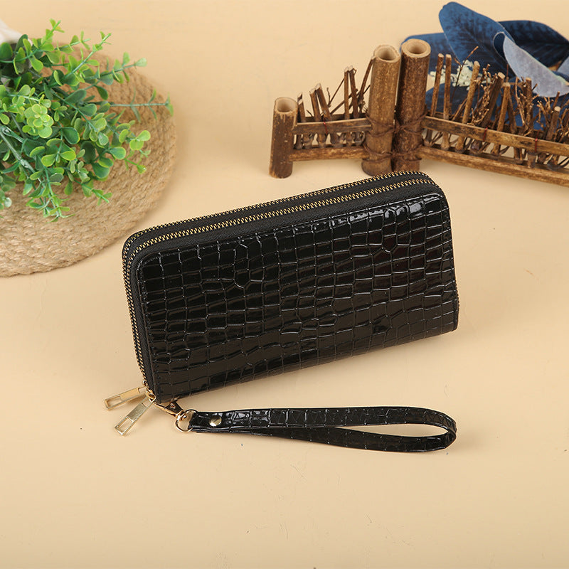 Wholesale Double Pull Cute Long Printed Bi-Fold Wallet