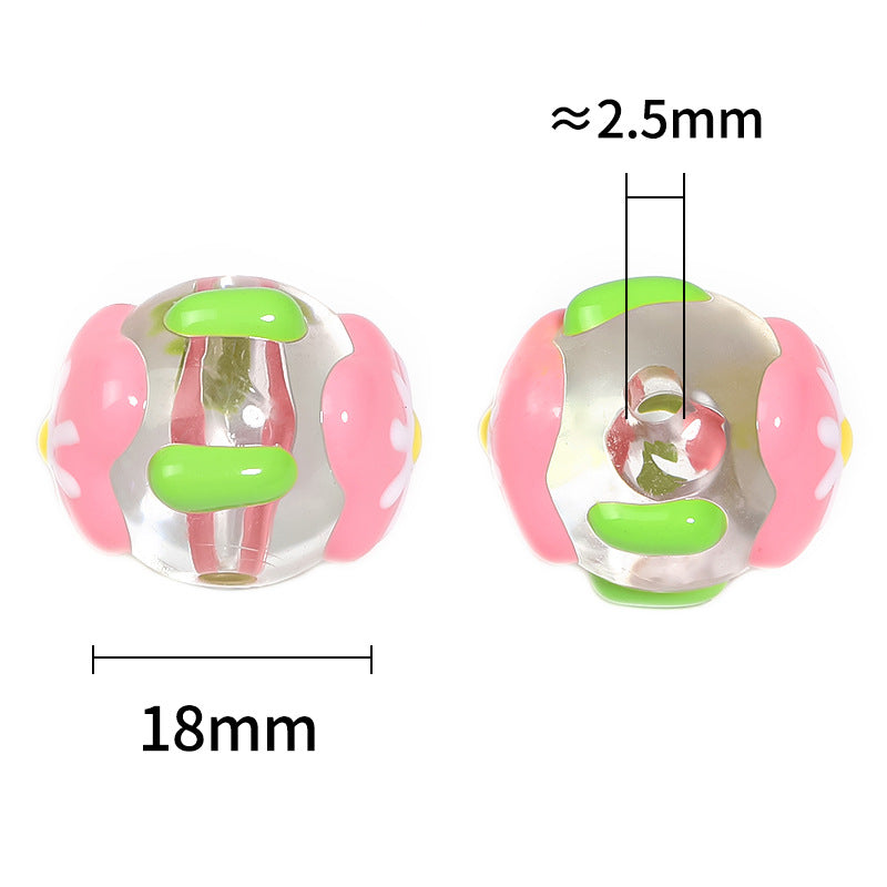 Wholesale Personalized hand-painted flower beads