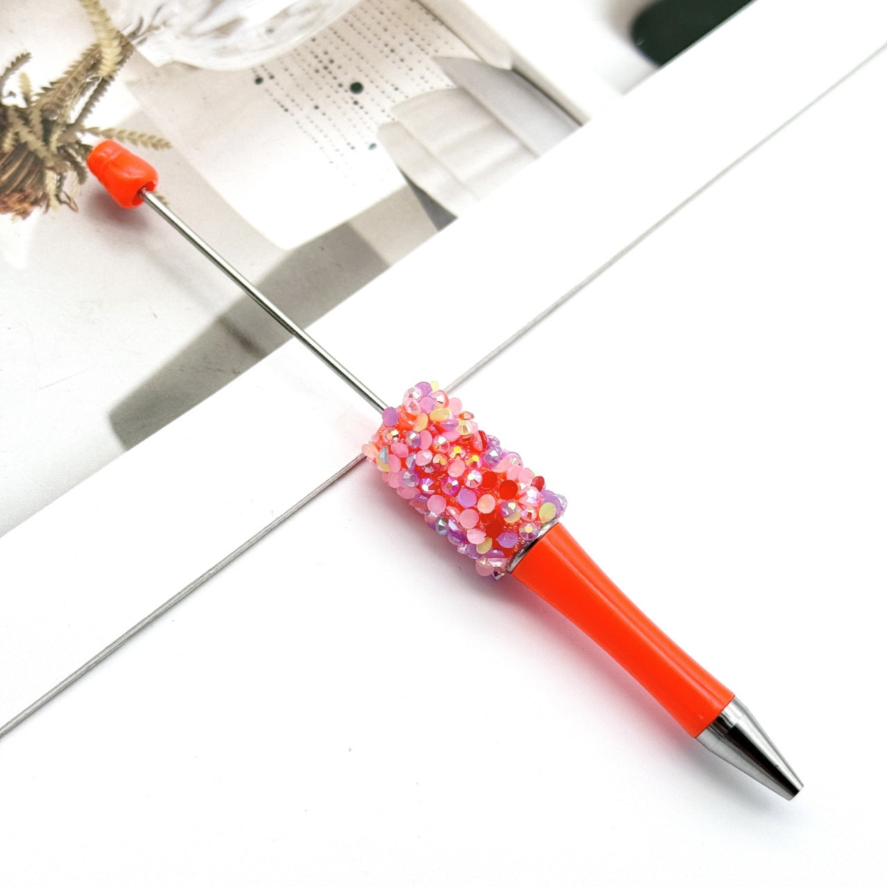 Wholesale DIY Sequin Bead Pen Colorful Resin Ballpoint Pen