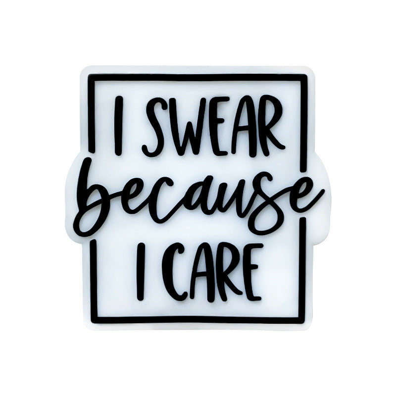 Wholesale 10pcs English DIY Focus Beads Silicone Beads