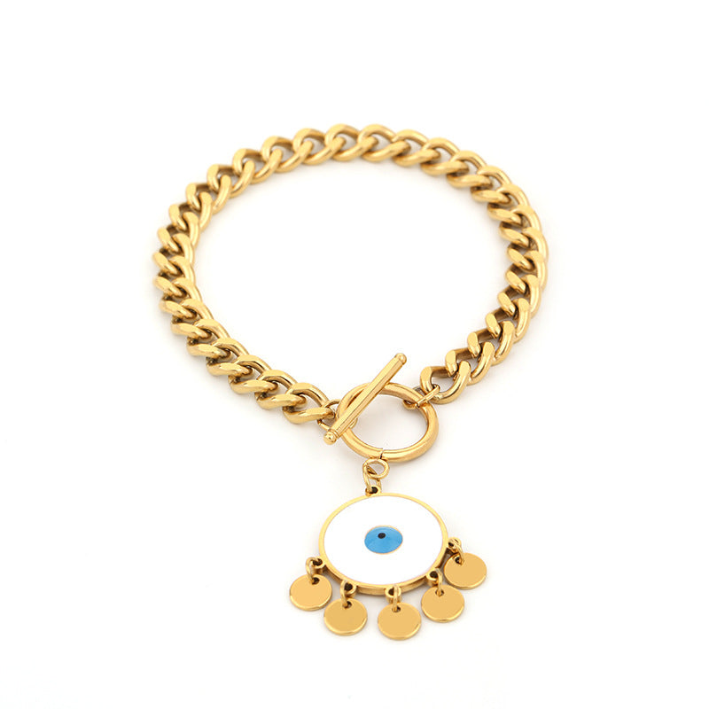 Wholesale ancient special titanium steel real gold tassels do not fade jewelry set earrings