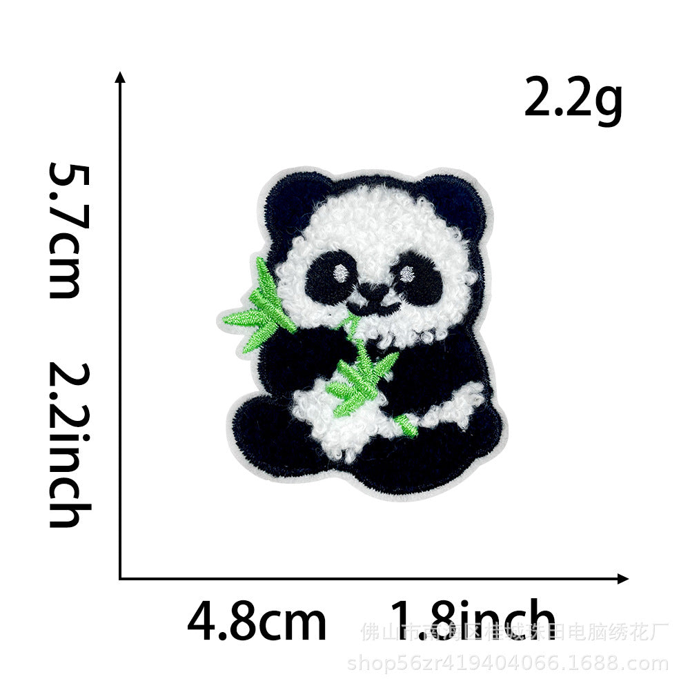Wholesale Cartoon Animal Rainbow Sun Whale Series Towel Embroidered Patches Self Adhesive DIY Accessory For Shoes Hats Fashion Gift