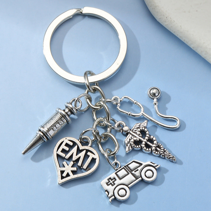 Wholesale 10PCS Metal Medical School Bag Keychain