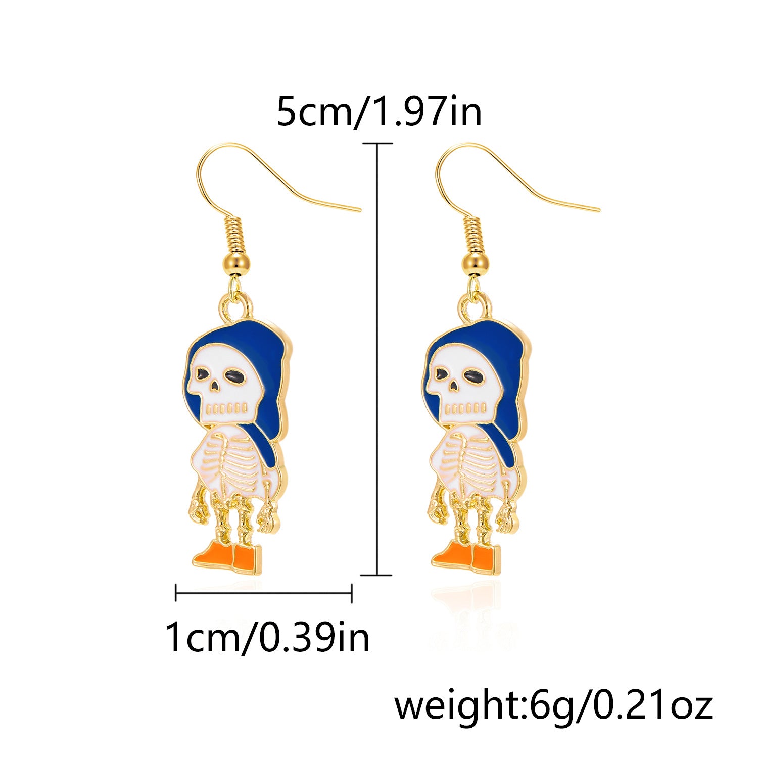 Wholesale Halloween Asymmetrical Pumpkin Ghost Earrings