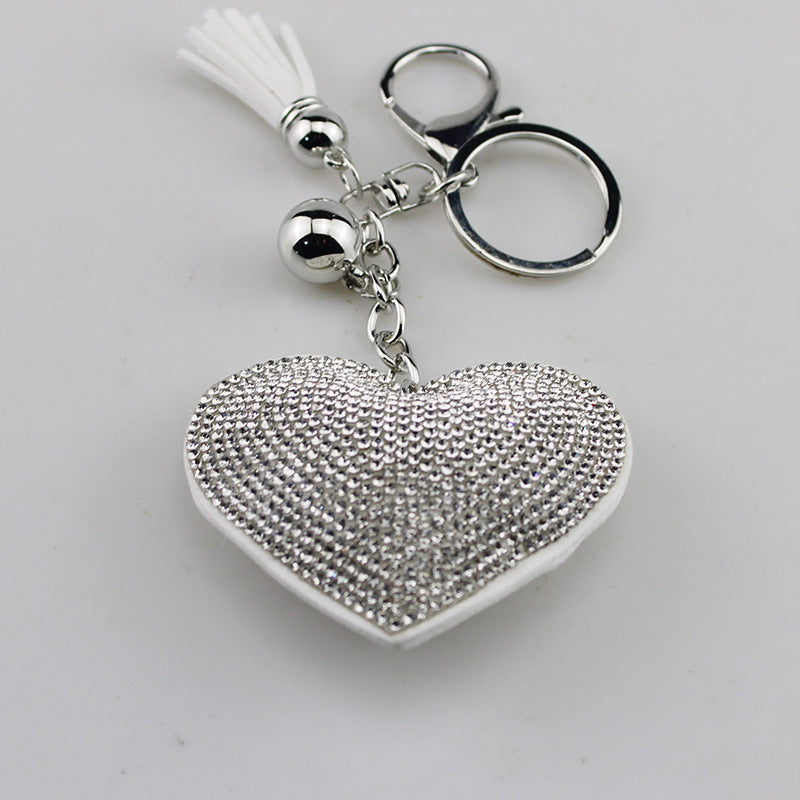 Wholesale Rhinestone Colorful Heart Keychain