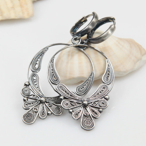 Wholesale Vintage Flower Alloy Earrings