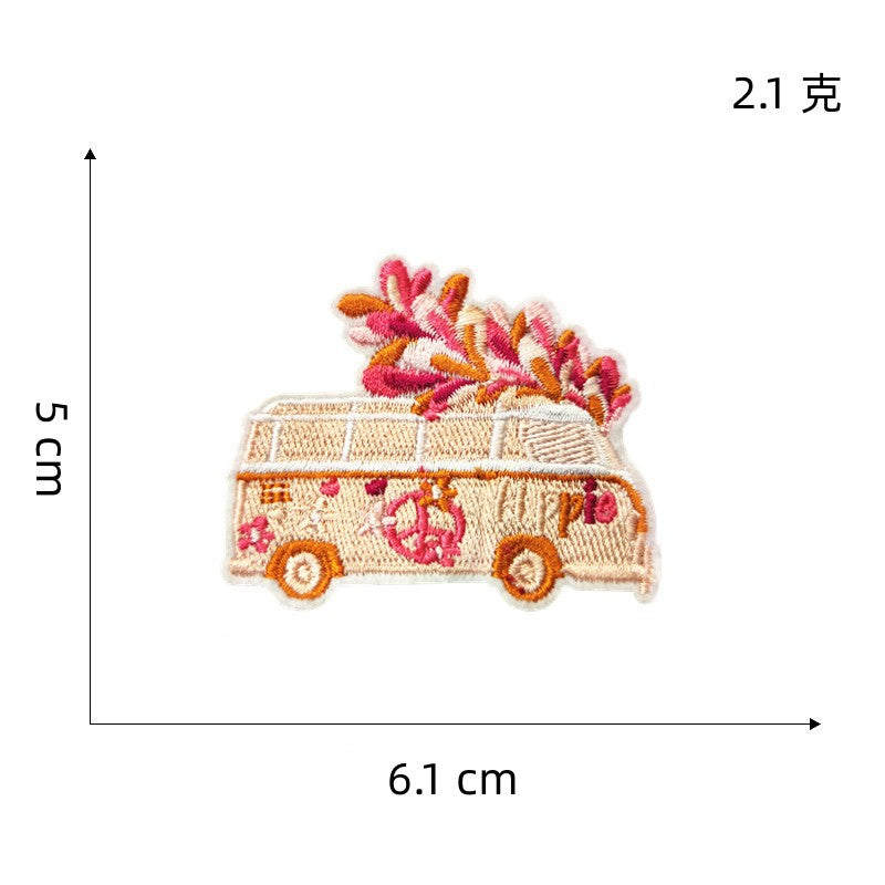 Wholesale Embroidered Butterfly Cartoon Floral Iron On Patch For Hat Decorative Fashion Accessory