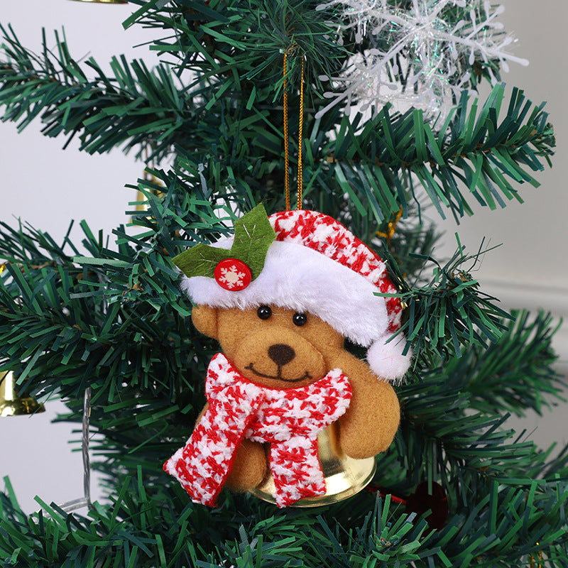 Wholesale Christmas Santa Claus Elk Bear Pendant Decoration