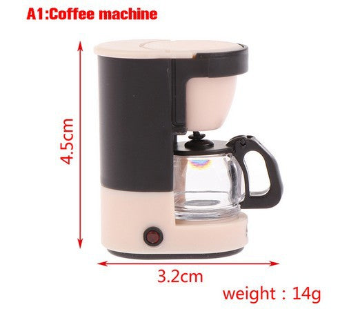 Wholesale 1:12 miniature model scene food play micro juicer coffee machine