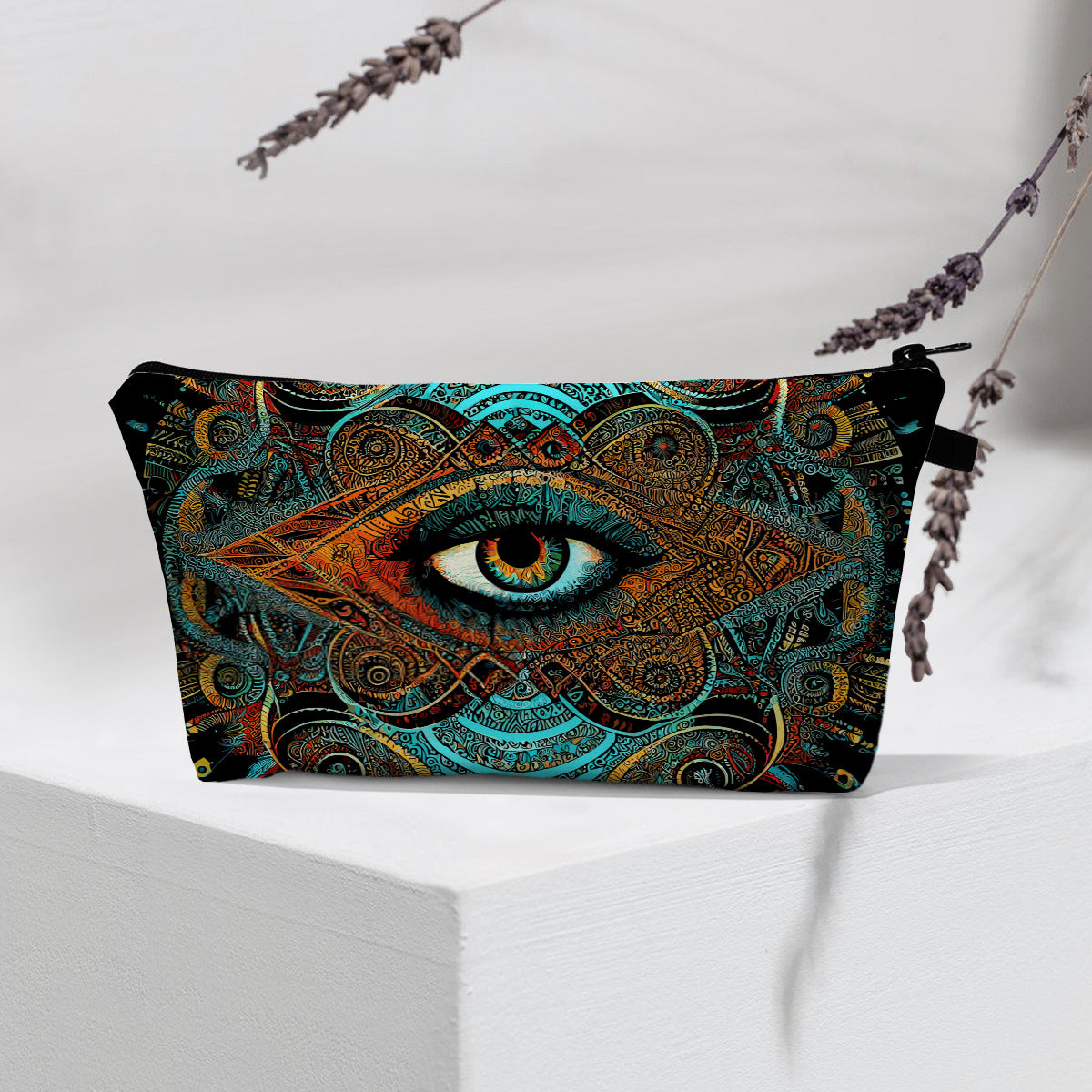 Wholesale Devil Eye Printed Pattern Polyester Cosmetic Bag