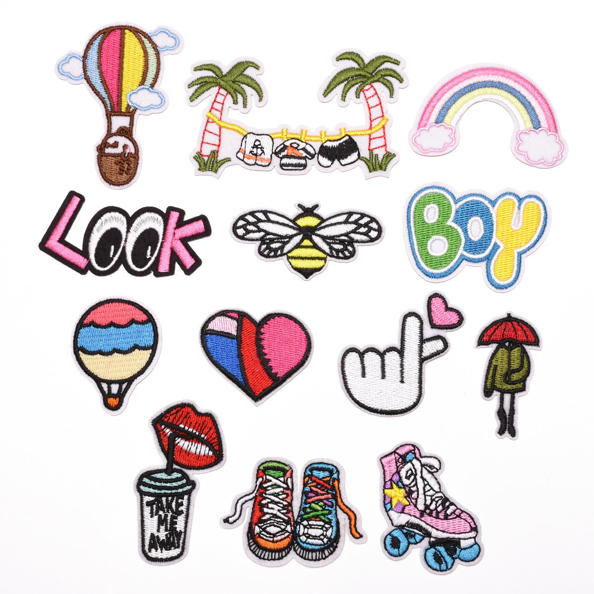 Wholesale Felt Cartoon Iron On Patches Set Of 13 For Jeans DIY Accessory