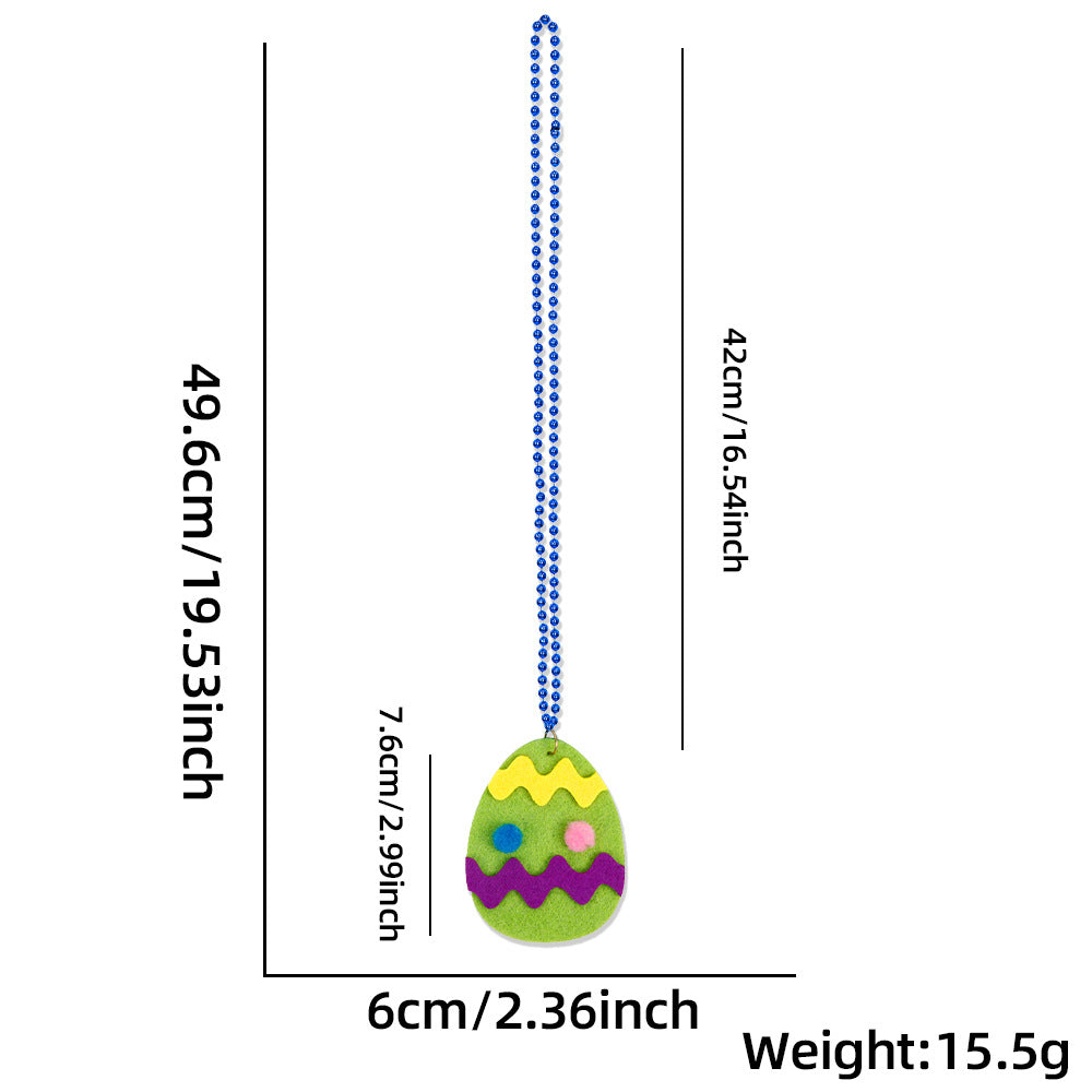 Wholesale  Easter Necklace Children' s Spring Rabbit Egg Necklaces