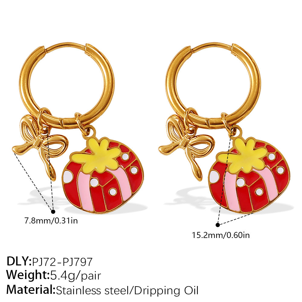 Wholesale Christmas series gingerbread  earrings