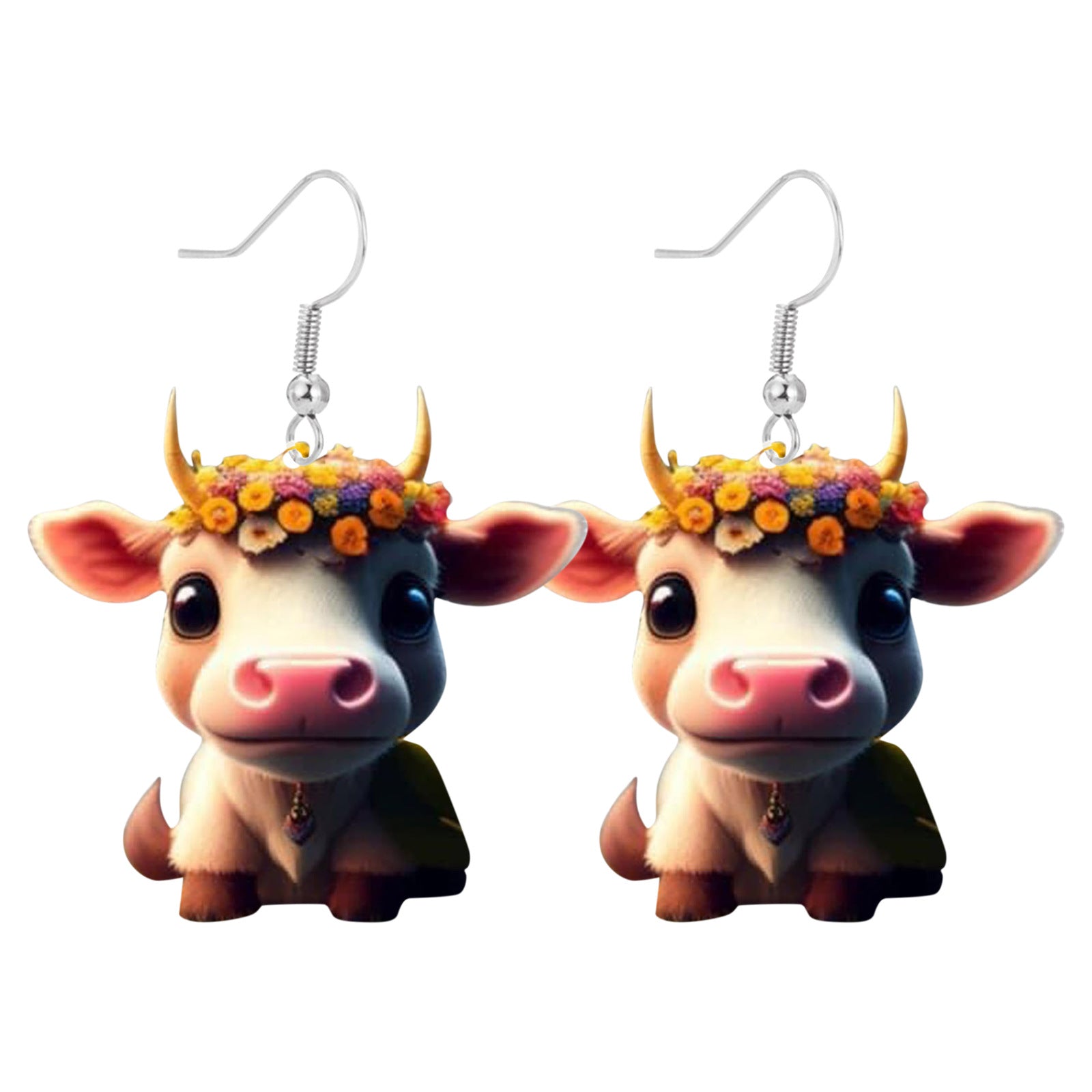 Wholesale plateau cow earrings creative yak acrylic earrings