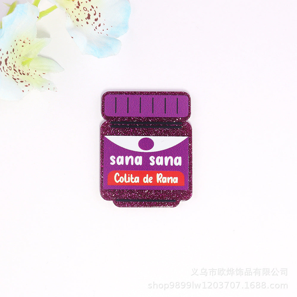 Wholesale 10 new pink cartoon jewelry acrylic DIY patches