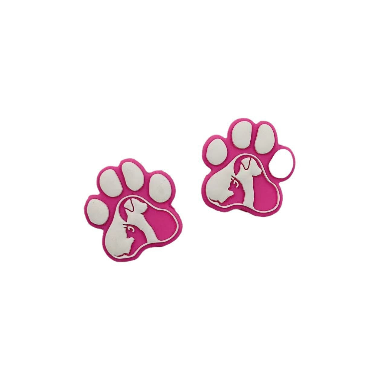 Wholesale 10pcs Dog Paw Series Cartoon Beads Handmade DIY Silicone Loose Beads