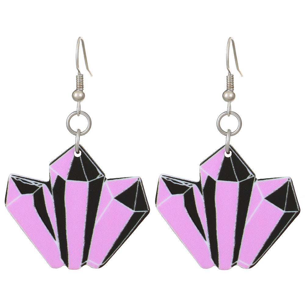 Wholesale Halloween Series Exaggerated Dark Skull Heart-shaped Fashion Creative Funny Bat Earrings