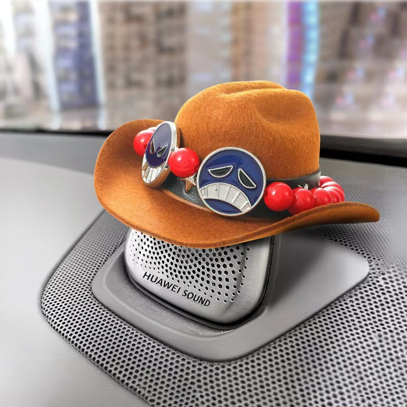 Wholesale Yama gentleman cowboy hat son mini pet hat birthday party hat weilai car 66 ornament hat