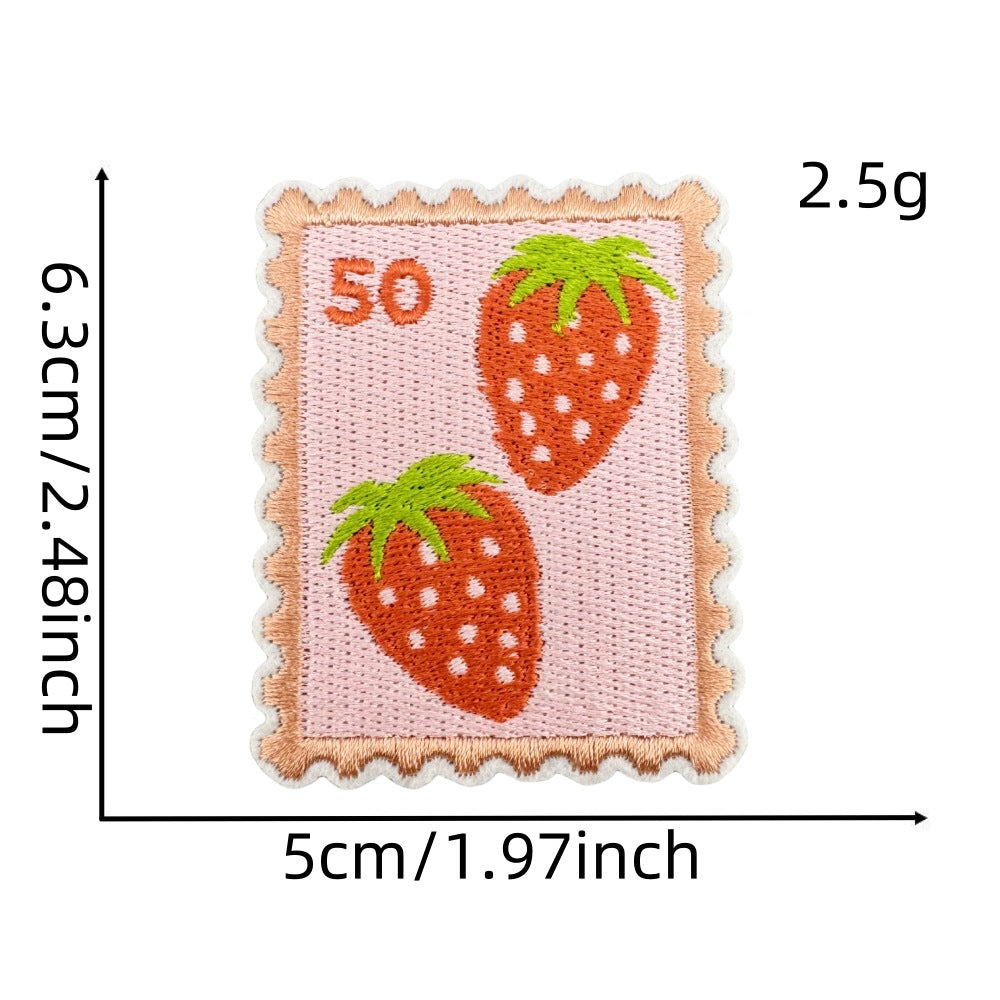 Wholesale Cute Pink Strawberry Cloth Patch Bear Ice Cream Embroidery DIY Patches