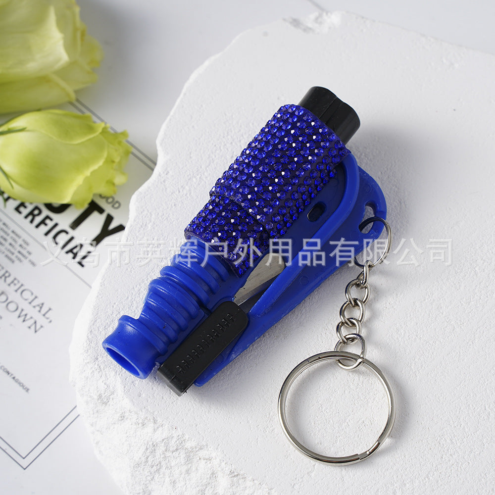 Wholesale Multi-functional 2-in-1 Mini Plastic Keychains for Outdoor Cars