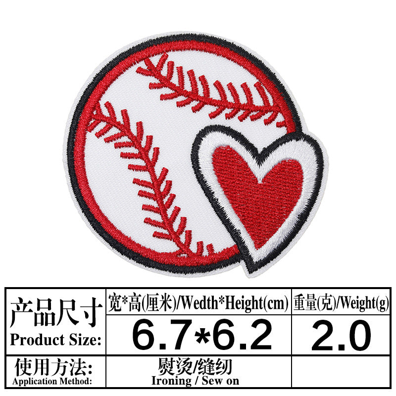 Wholesale Cartoon Baseball Football Embroidery DIY Patches