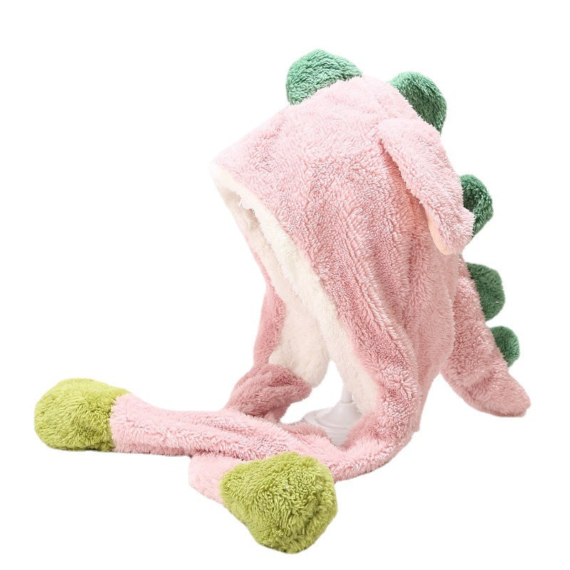 Wholesale Autumn and Winter Funny and Dynamic Dinosaur Shaped Plush Hats