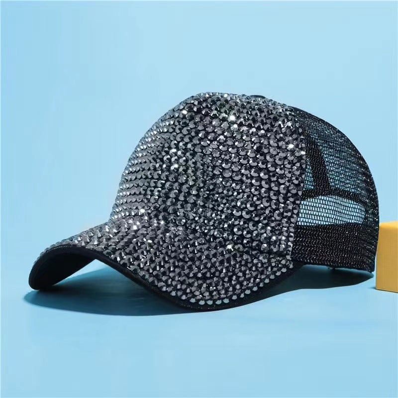 Wholesale breathable baseball cap rhinestone cap summer sunshade sunscreen cap manufacturers a postage