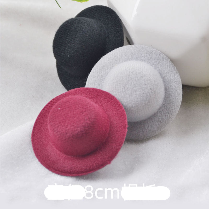 Wholesale 10pcs BJD Doll Brushed Small Top Hat Bare Hat Doll Jewelry Hat Embryo Small Jewelry Raw Material Toy Bare Hat 8cm