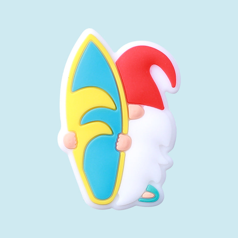 Wholesale 20pcs Summer Theme Gnome Cartoon Alphabet Silicone Beads