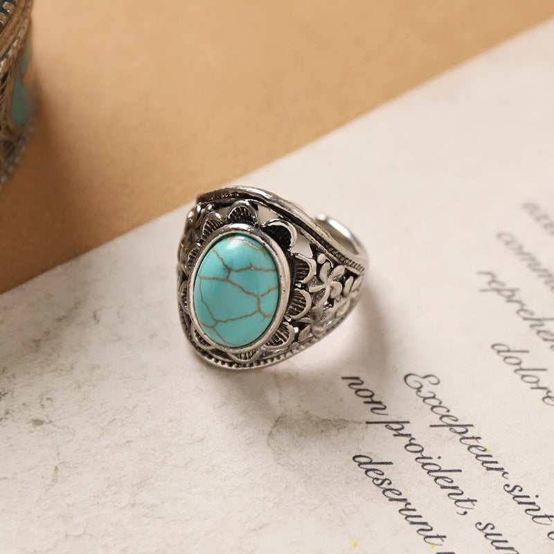 Wholesale Vintage ethnic style carved Bohemian open ring