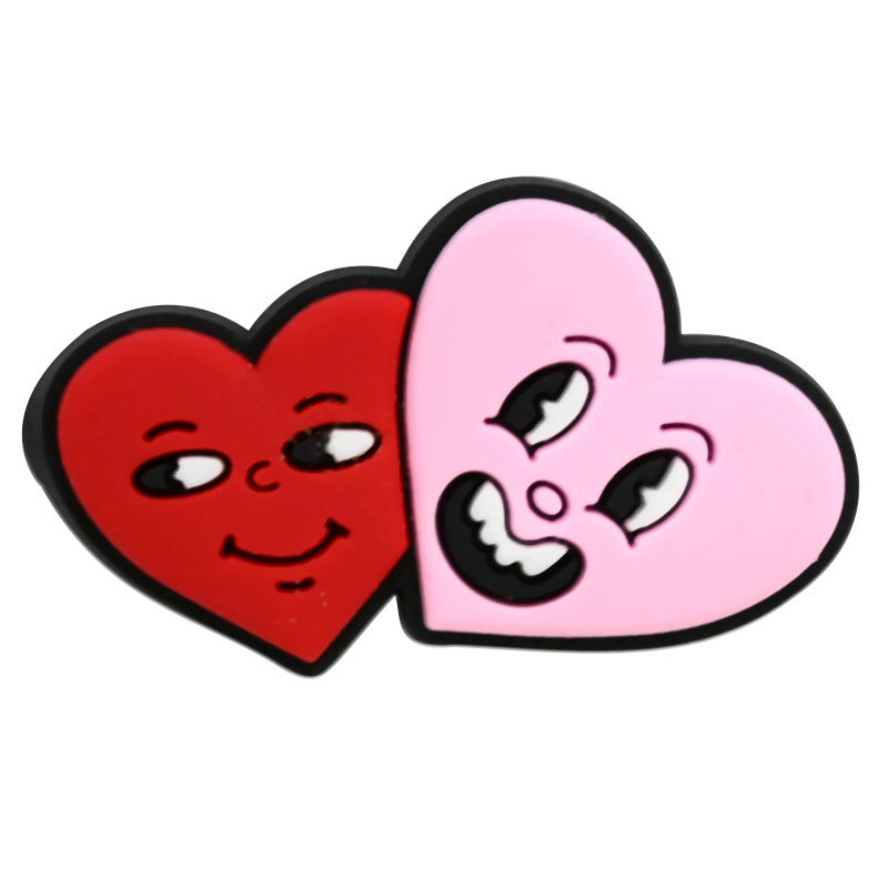 Wholesale Random 100pcs Valentine' s Day series diverse cartoon Croc Charms