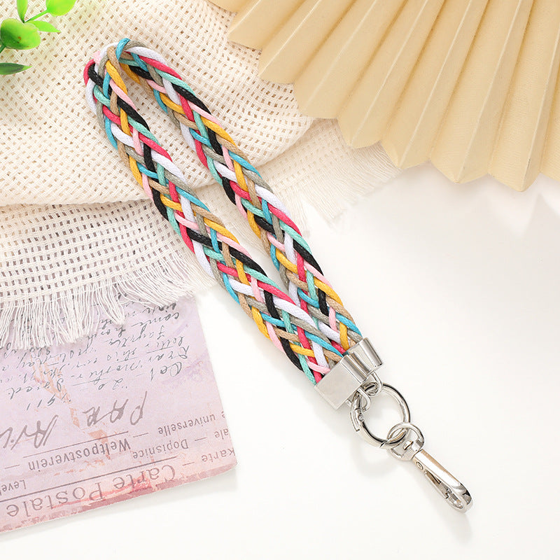 Wholesale Colorful Braided Lanyard Keychain
