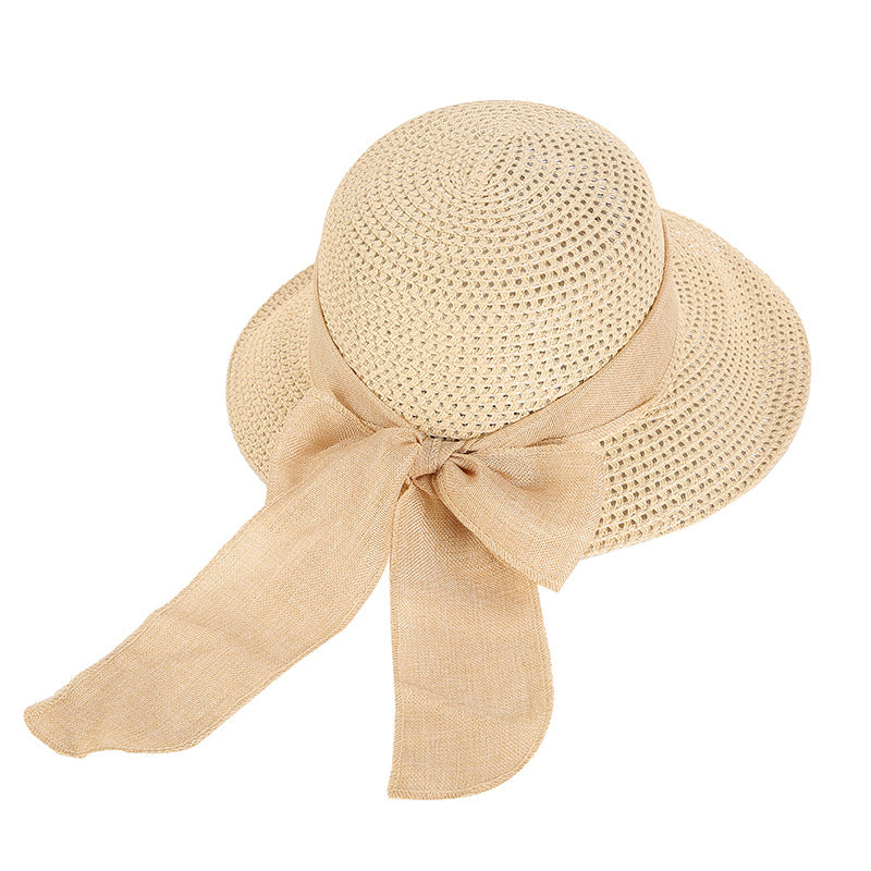 Wholesale Summer Bow Straw Hat Sea Visor