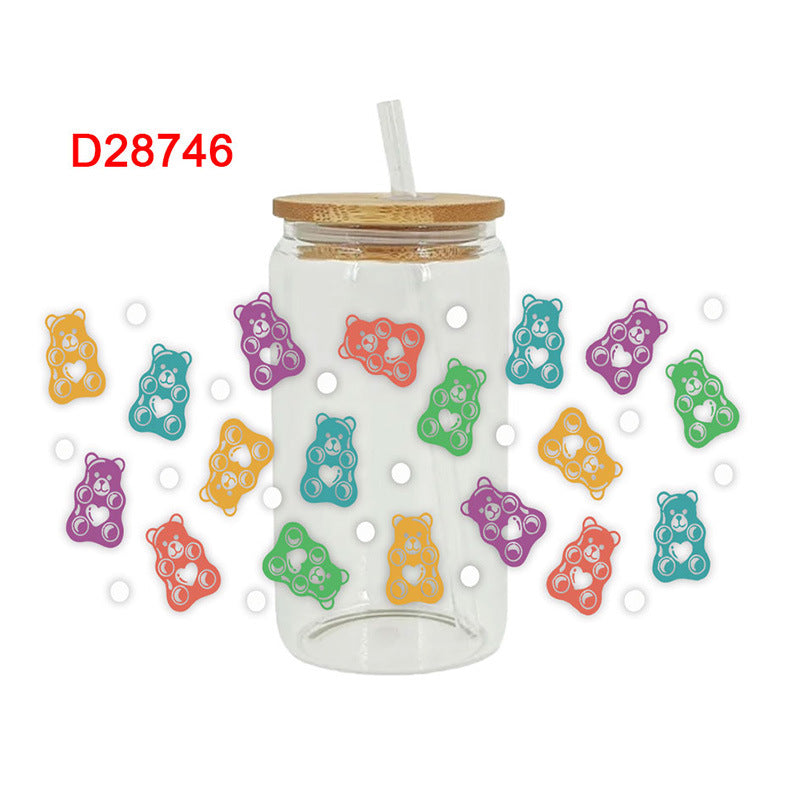 Wholesale Colorful Duck Bear 16oz Cup UV DTF Wraps