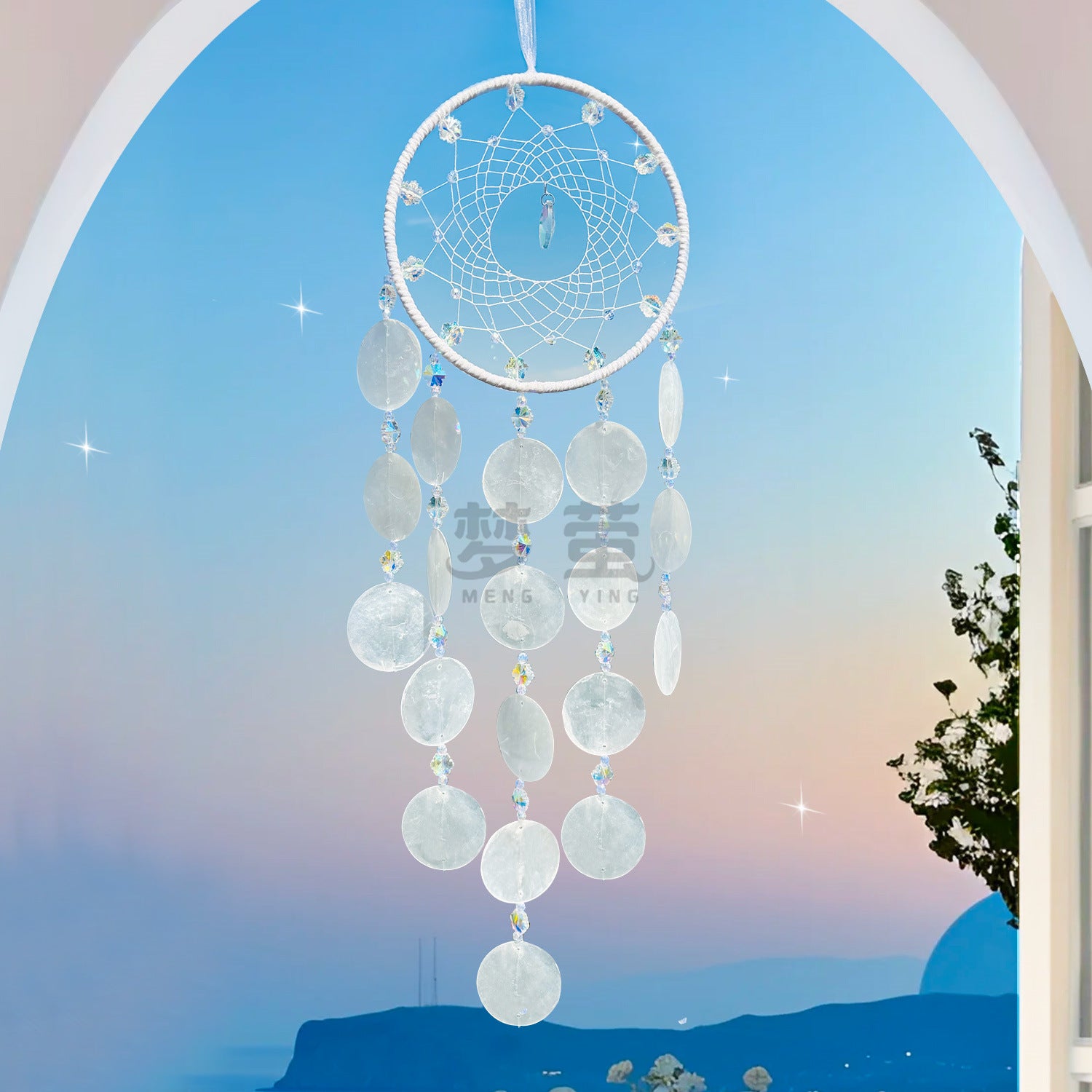 Wholesale Shell Crystal Stone Room Wind Chime Decoration Pendant